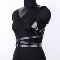 Punk PU Leather Waist Belt Gothic Harness