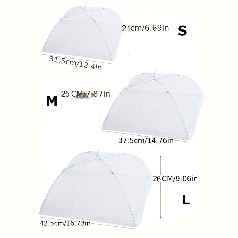 1pc Lace Mesh Food Cover Dustproof Pop Up Umbrella Food Tent
