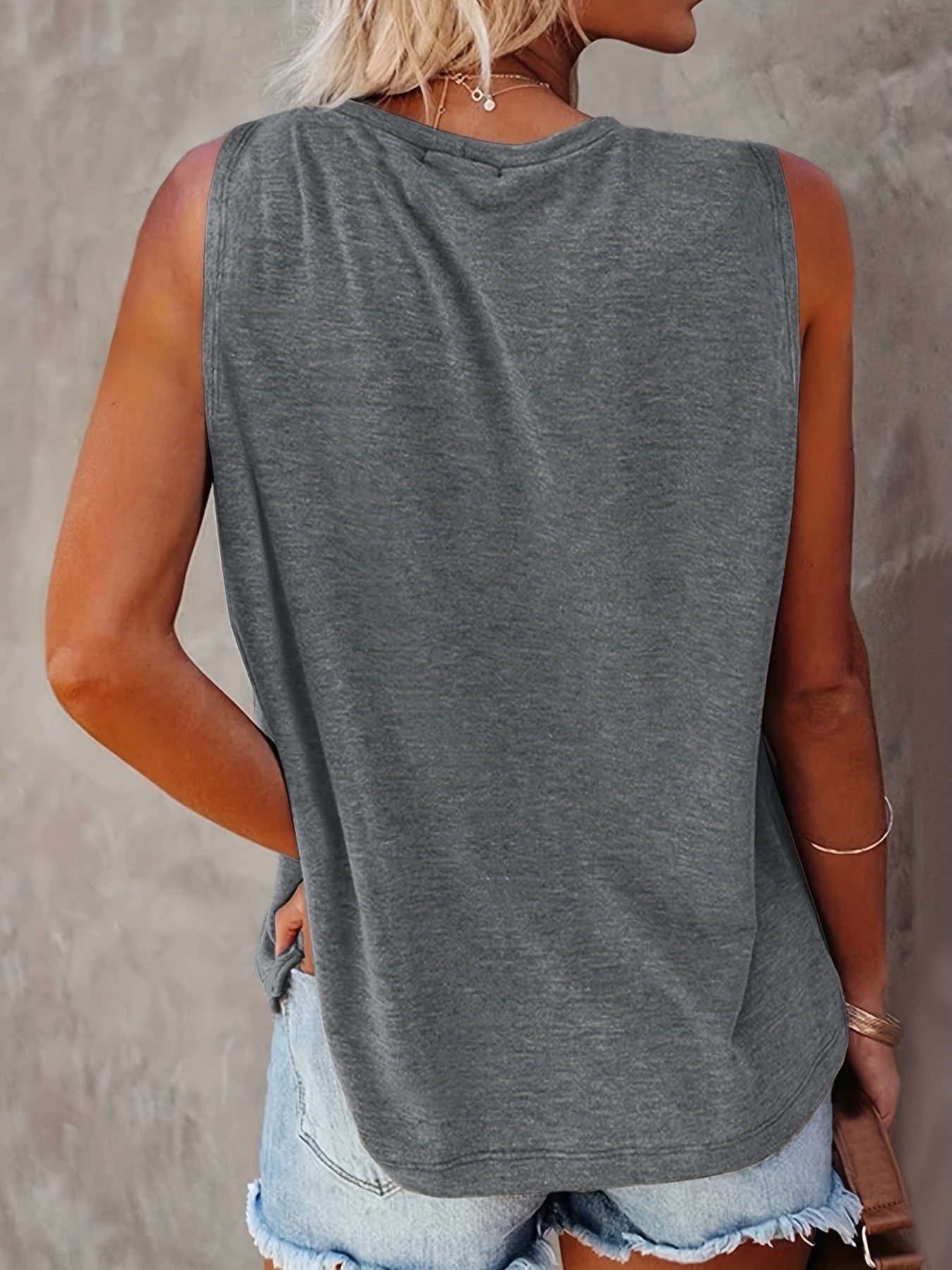 Moon & Sun Print Sleeveless Tank Top for Women