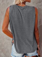 Moon & Sun Print Sleeveless Tank Top for Women
