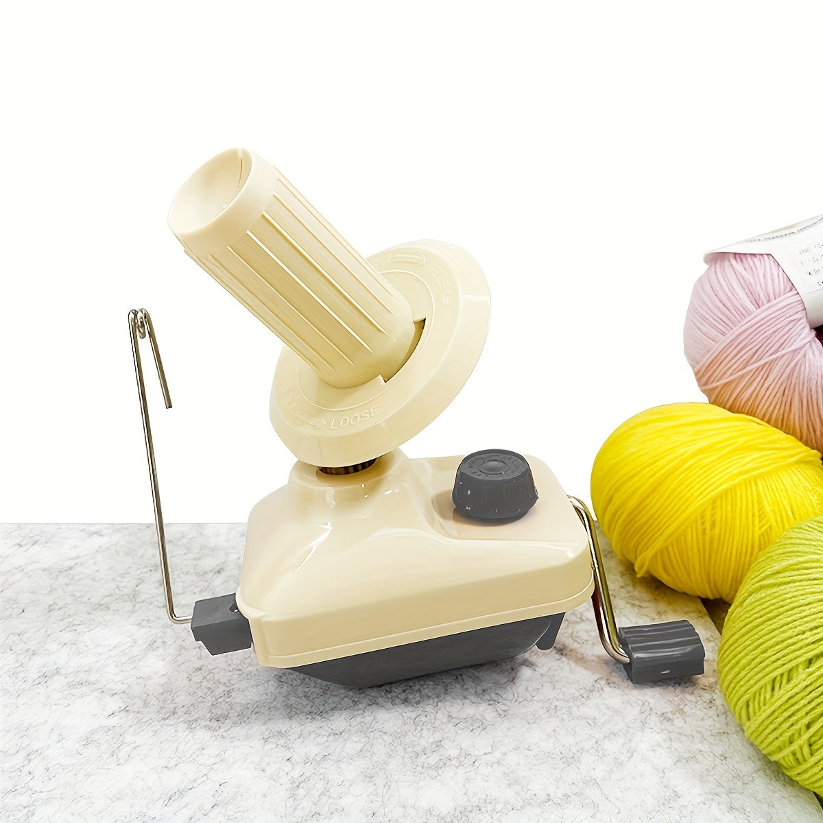 Hand-Operated Yarn Ball Winder for Crocheting