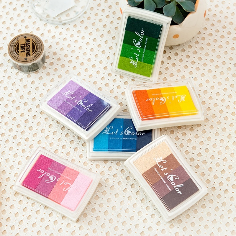 6 Vibrant Inkpads Set for Finger Painting & Graffiti Art