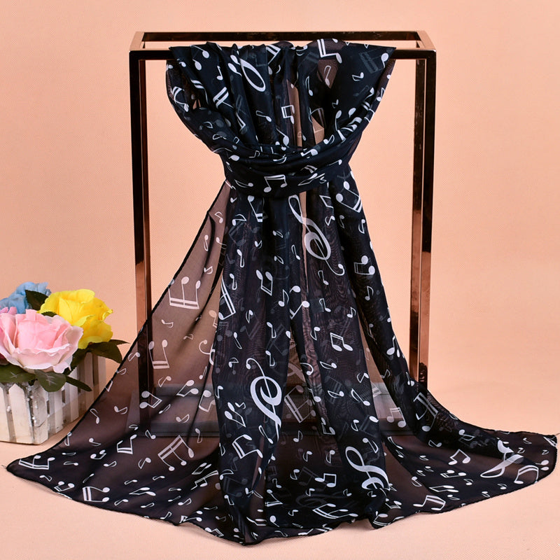 Chiffon Printed Silk Scarf Neckerchief Head Wrap Beach Women Shawl