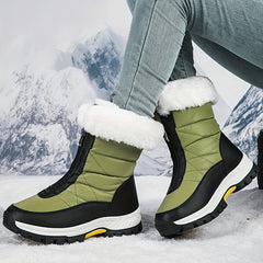 Women's Warm Snow Boots - Non-slip Medium Tube Winter Boots