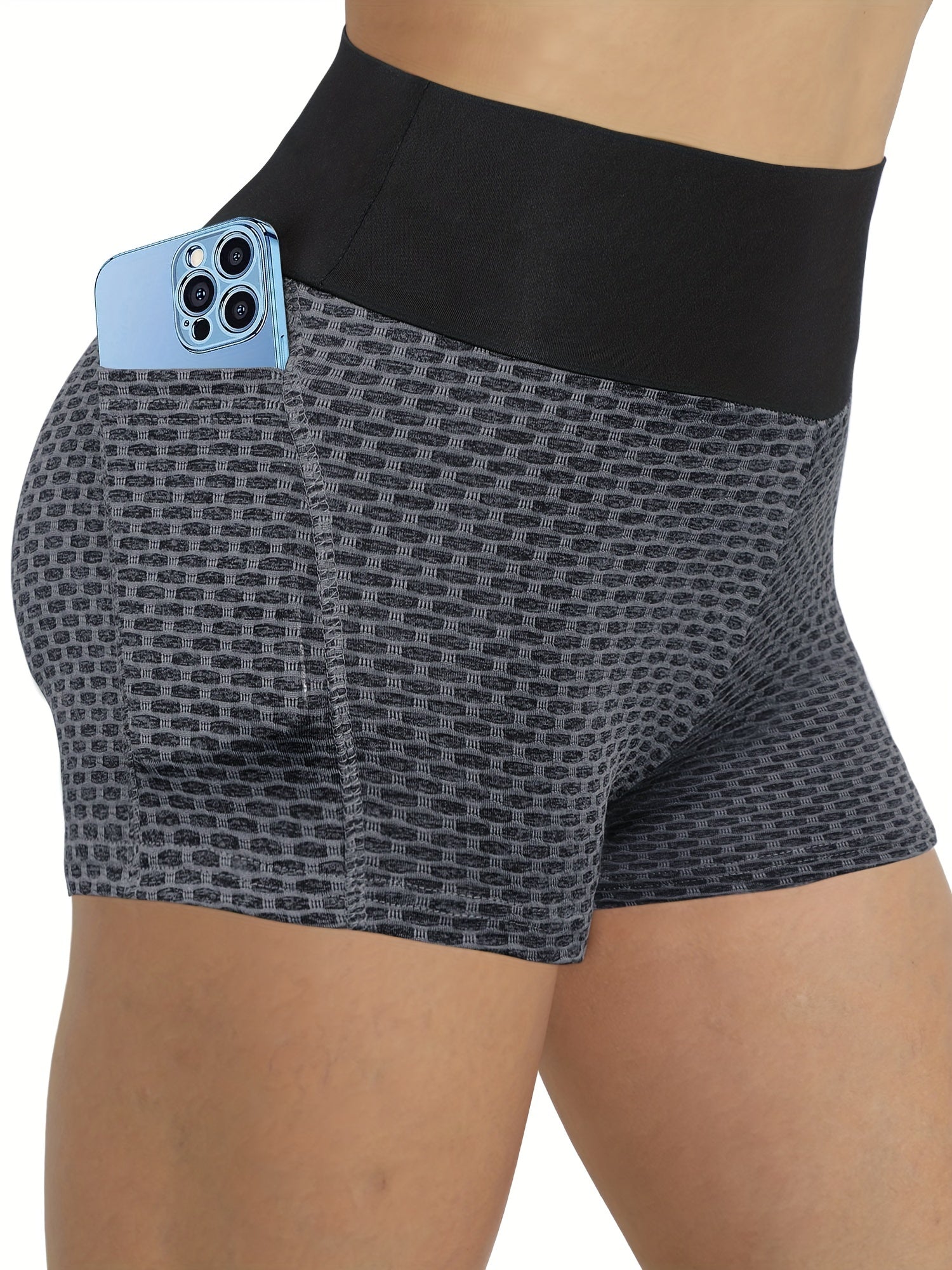Honeycomb Yoga Shorts With Pocket Women's Activewear