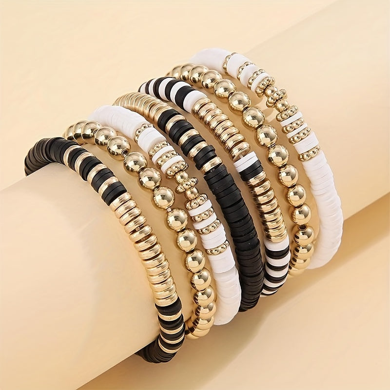 4000pcs Friendship Necklace Bracelet Making Kit Polymer Clay Beads Golden Beads