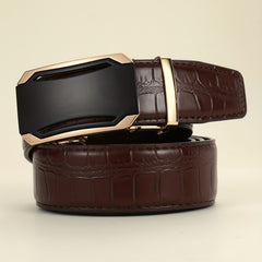 Men's Coffee Automatic Buckle Belt