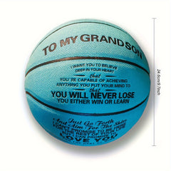Size 7 Basketball Gift For Grandson - Includes Pump