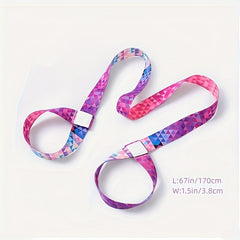 5 Colorful Printed Yoga Mat Straps for Stretching and Binding