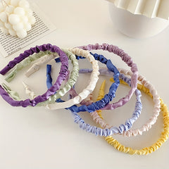 Satin Ruched Hairband Thin Headband Hair Accessories