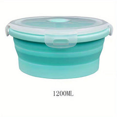 Portable Silicone Lunch Box for Office and School Microwave Safe