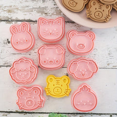 8pcs Mini Dog Mold Cookie Cutters Pastry Baking Accessories