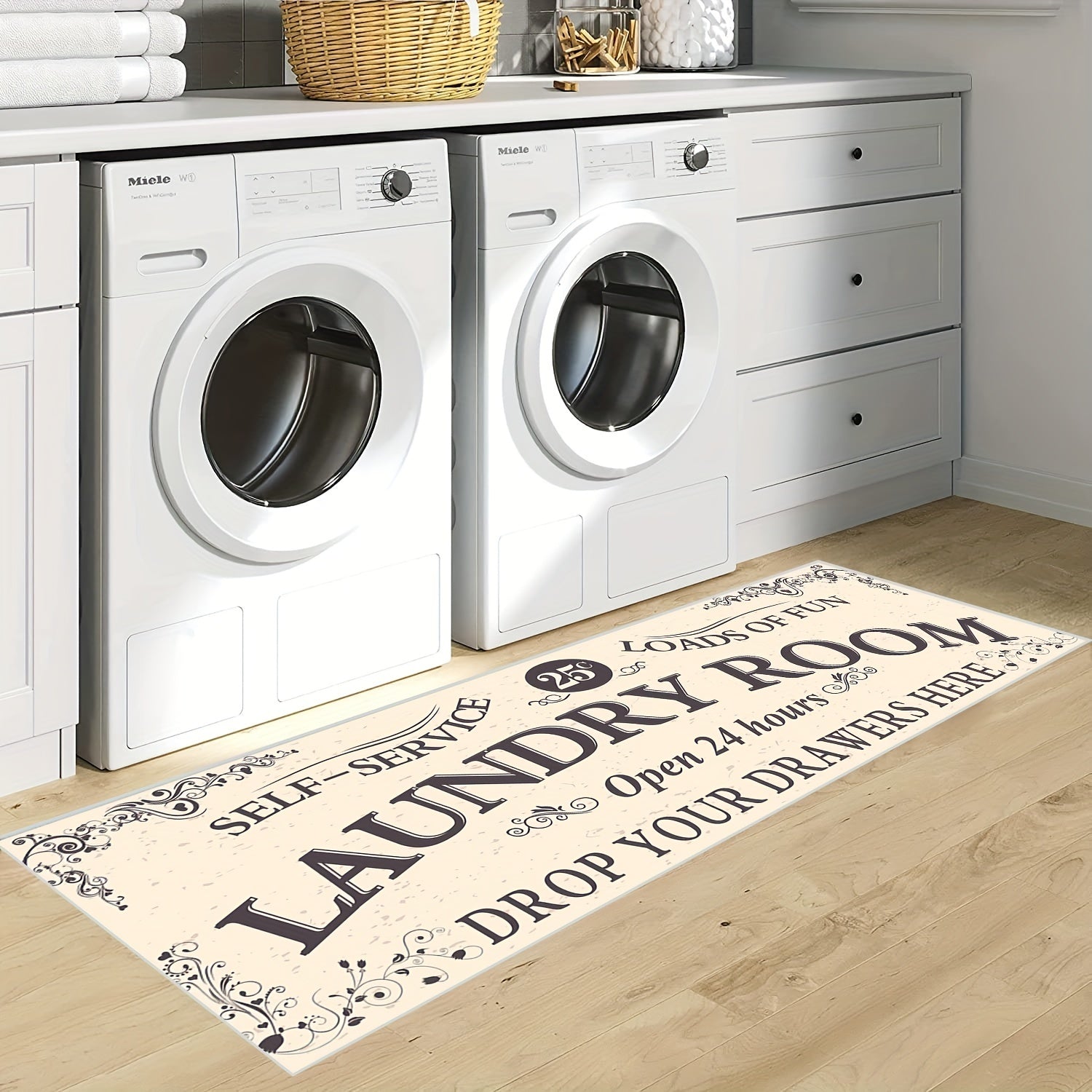 Non-slip Laundry Room Mat for Home Decor