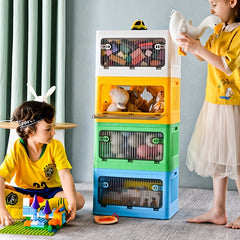 Creative Toy Storage Box with Drawing Board, Large Capacity Storage Bin