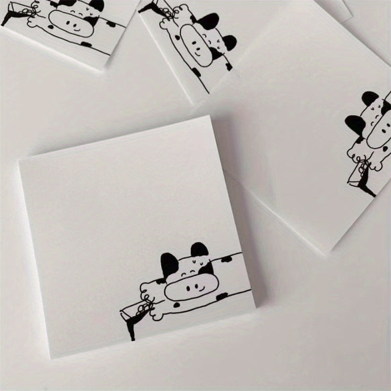 50 Sheets Cow Sticky Note Book Non-Sticky Style Tearable Hand Account Material
