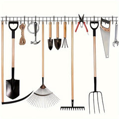 Heavy Duty Wall Storage Rack for Garden Tools Shovel Rake Broom