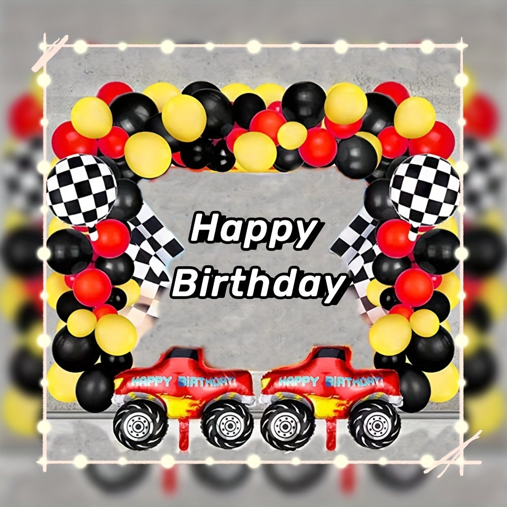 76pcs Racing Track Balloon Arch Kit for Party Decoration