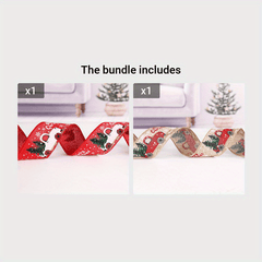 5m Christmas Ribbon Colorful Car Printing