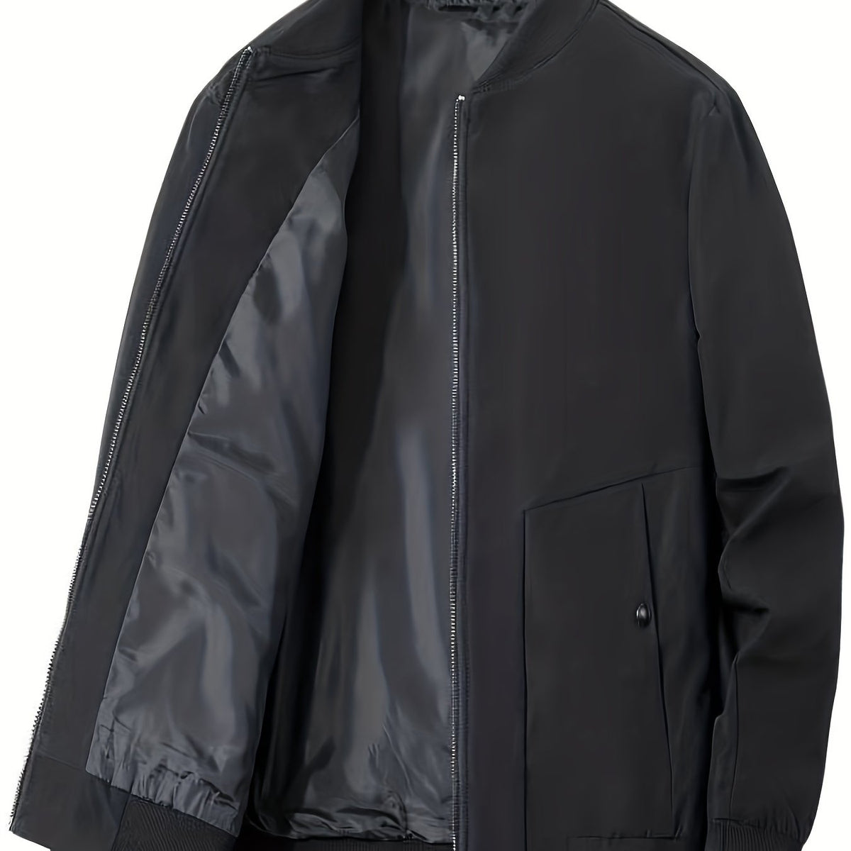 Men's Classic Windbreaker Jacket Stand Collar Coat