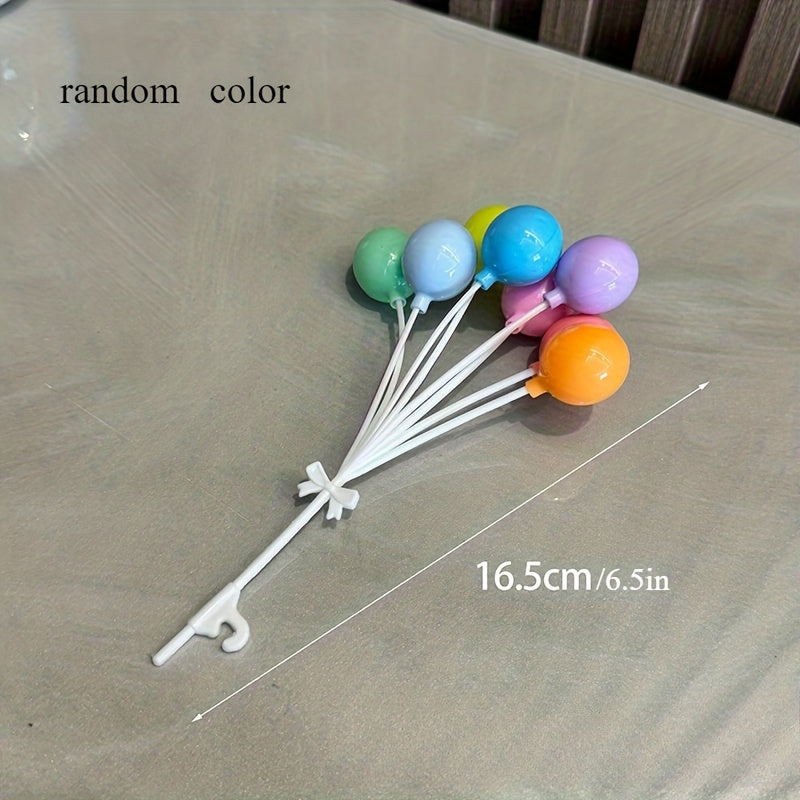 Love Simulation Balloon Sticks Colorful Heart Shaped Balloons with Ribbon