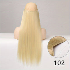55 88 Cm No Clips Curly Hair Extension Fish Wire Natural Look Hairpiece