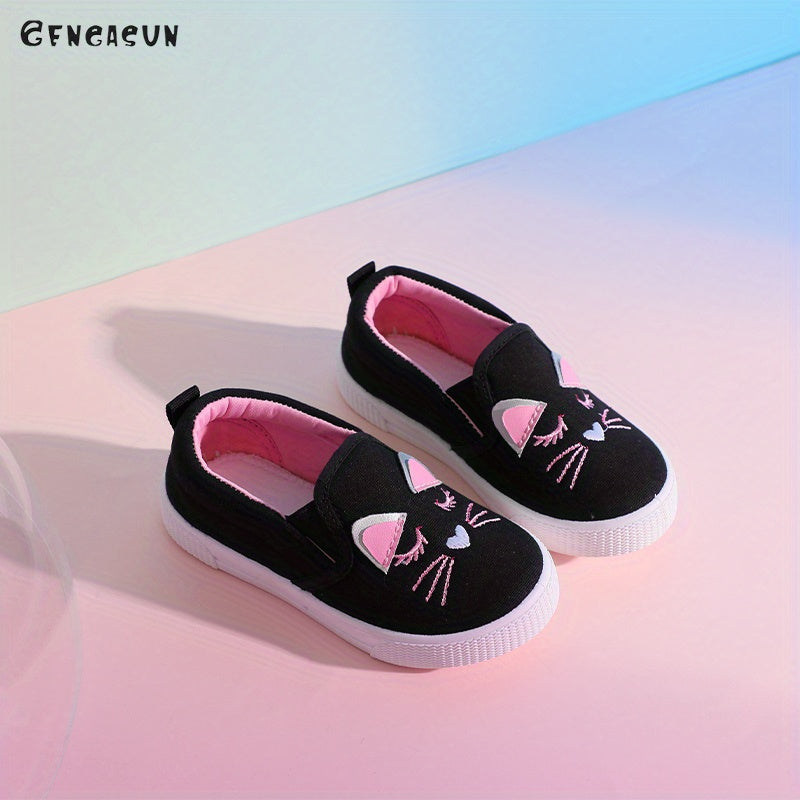 Girls' Canvas Slip-on Loafers for Autumn