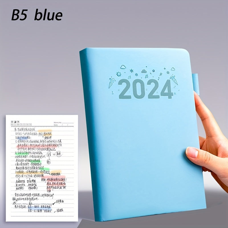 B5 Notebook with Pen Insert and Waterproof Faux Leather Cover