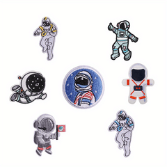 7pcs Astronaut Iron On Patches Sew On Embroidered Applique Repair Patch