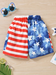 Boys American Flag Swim Beach Pants Independence Clothes