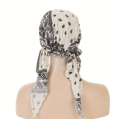 Paisley Print Head Wrap Turban Cap Headscarf Ramadan Hijab Chemo Cap