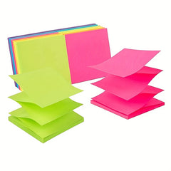 12pcs Pop up Sticky Notes Bright Colors Memo Pads Strong Adhesive