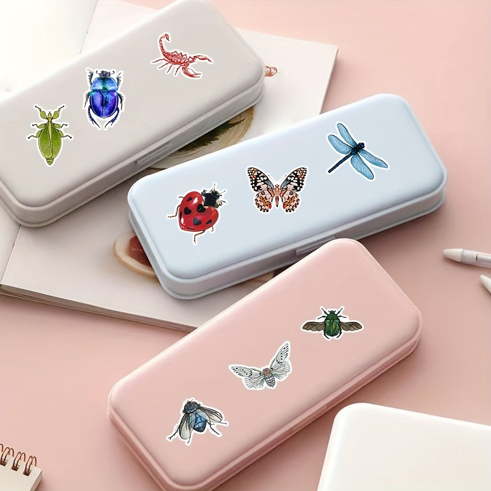 54pcs Insect Waterproof Stickers for Mobile Phone Laptop Guitar Helmet