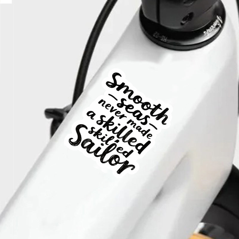 Smooth Seas Never a Skilled Sailor Bold Typography Motivational Sticky Decals