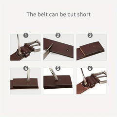  Leather Belt Pin Buckle Solid Casual Waist Belt