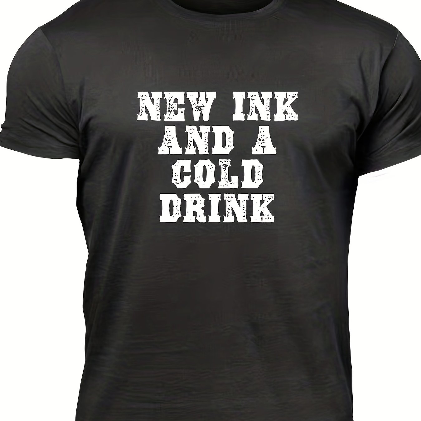 Men's Letter Print T Shirt for Summer Outdoor Activities