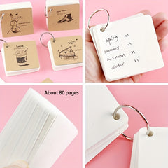 Portable Notepad Loose leaf Book with Iron Ring Buckle