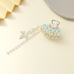 Butterfly Fan Tassel Hair Claw Clip Vintage Style Strong Grip Hair Jaw Clip