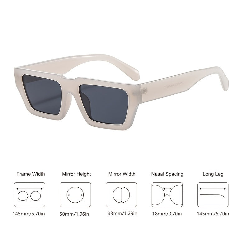 Rectangle Sunglasses Vintage Punk Sun Glasses UV400 Protection