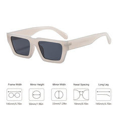 Rectangle Sunglasses Vintage Punk Sun Glasses UV400 Protection