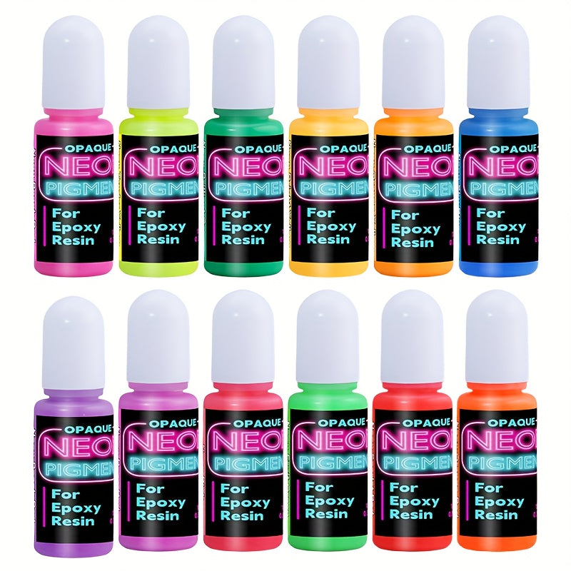 Neon UV Epoxy Resin Dye Kit 12 Colors