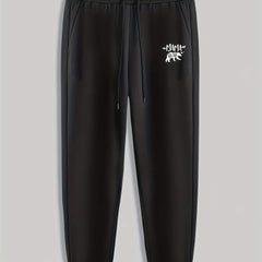 Bear Letter Mama Print Men's Pants Drawstring Sweatpants
