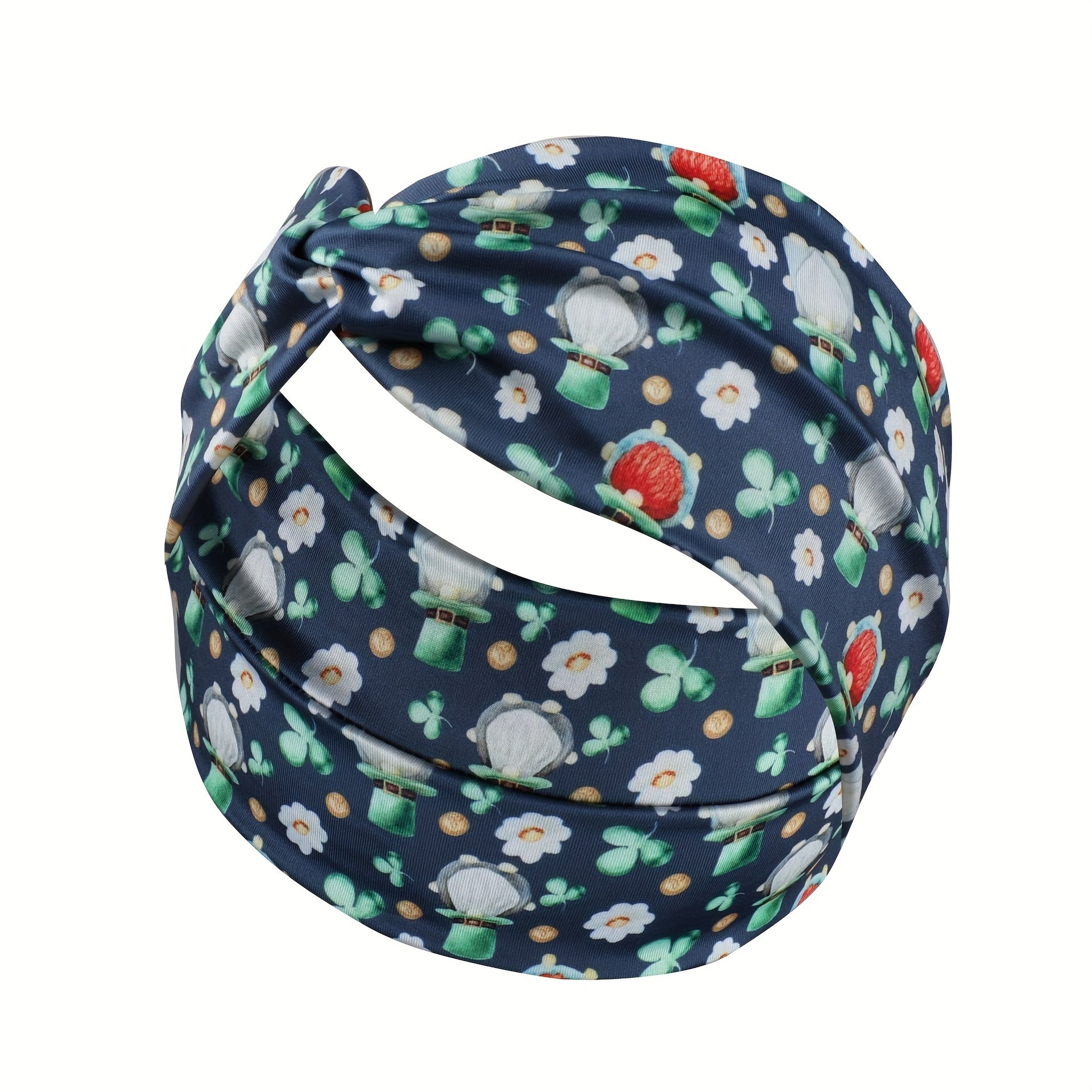 St Patrick's Green Shamrock Pattern Headband Holiday Celebration Gift