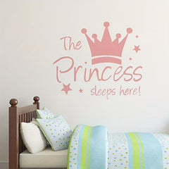 Princess Crown Wall Sticker for Bedroom Decoration