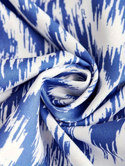 Women's Plus V Neck Ikat Print Maxi Dress with Tassel Detail