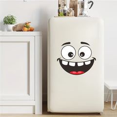 4pcs Fun Eye Trash Can Stickers Self-Adhesive PVC Decals for Car Bathroom Fridge