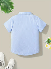 Boys Striped Short Sleeves Shirt for Summer Kids Clothes