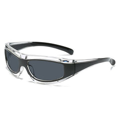 Wrap Around Sport Sunglasses Boho Y2K Clout Goggles For Women Men Sun Glasses