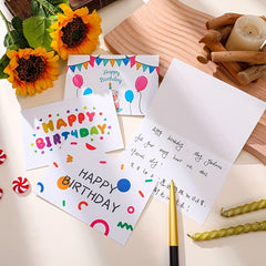 Birthday Card Set: 10 Cards with Envelopes