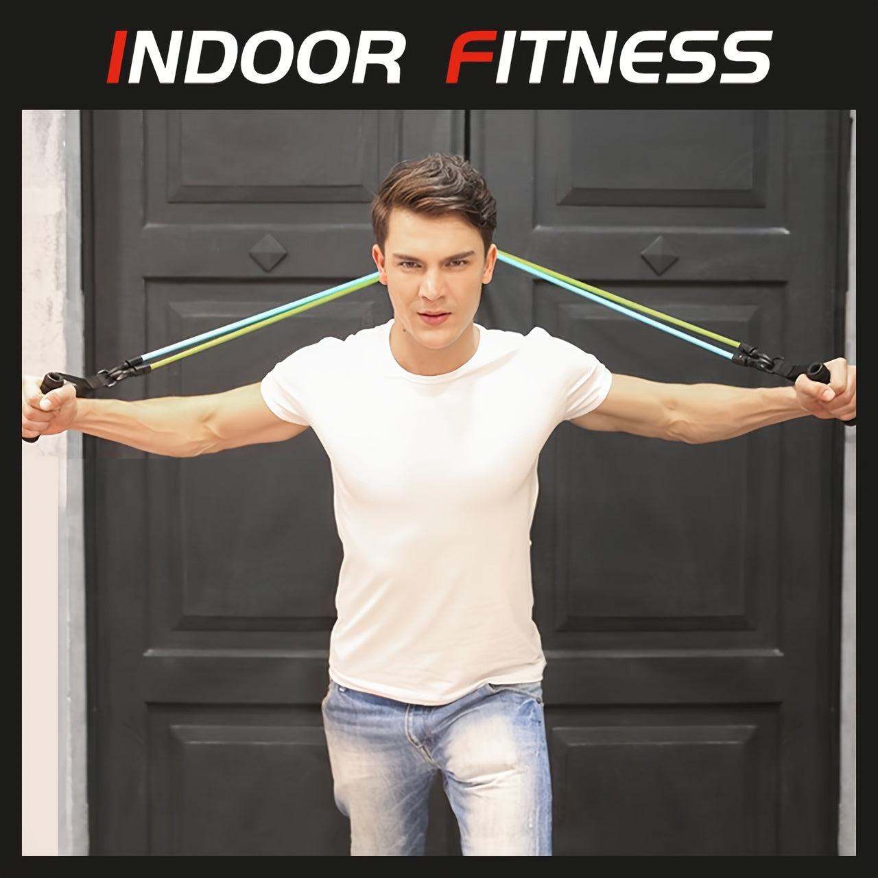 TPE Resistance Bands for Yoga Pilates Gym Exercise