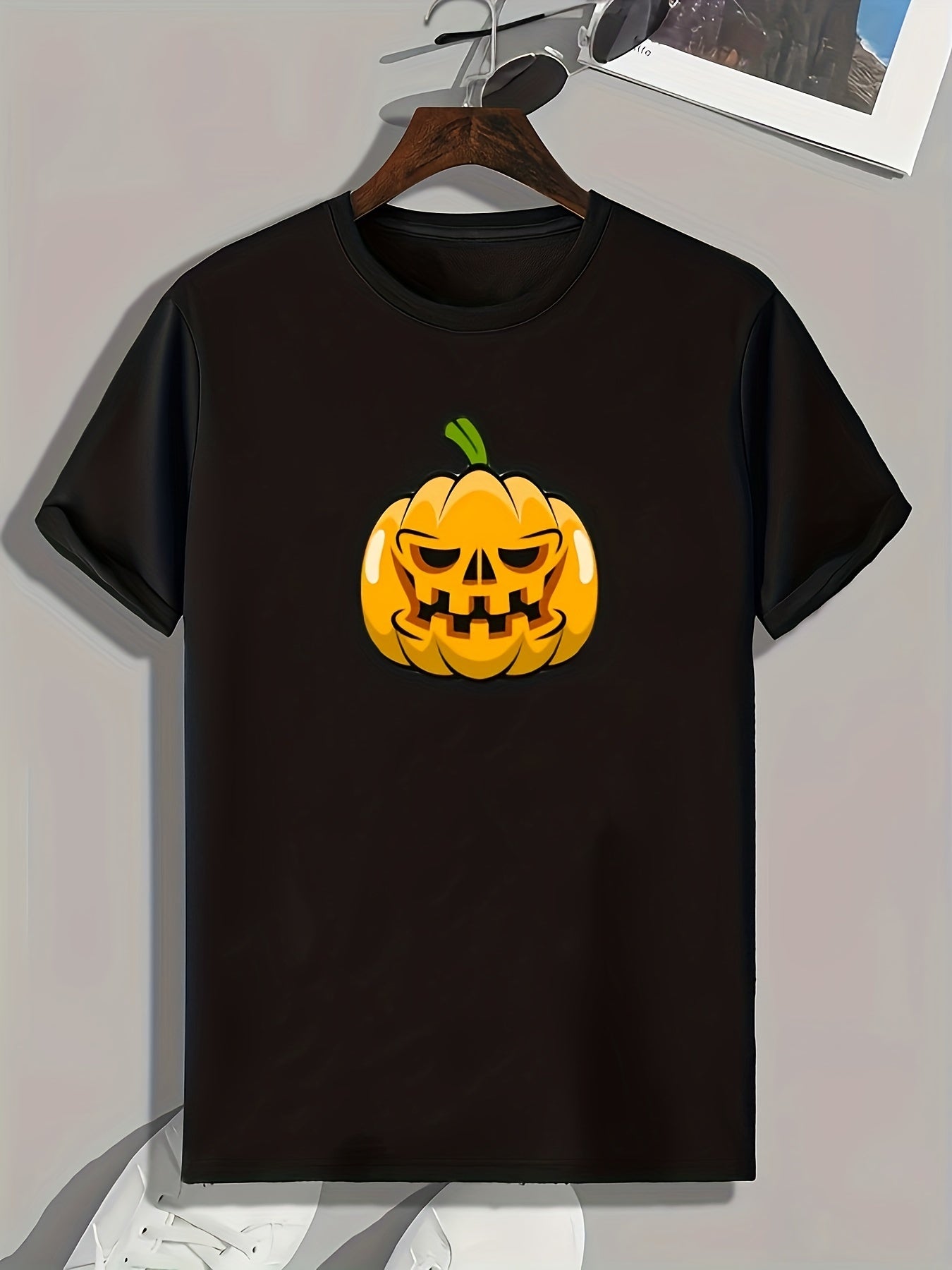 Halloween Pumpkin Print Men's Graphic T-shirt